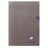 Clairefontaine Lot de 10 Cahier Mimesys A4, 48p./24 feuilles 90 g/m² piquées, coloris gris, Séyès - 3329683631019