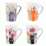 Coffret 4 mugs 35 cl Savannah - Décoré Rond Porcelaine Table Passion 12.5x7.9 cm - multicolore porcelaine 3106232312953 Coffret 4 mugs 35 cl Savannah - Décoré Rond Porcelaine Table Passion 12.5x7.9 cm - multicolore porcelaine 3106232312953