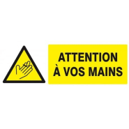 Danger attention a vos mains 330x120mm TALIAPLAST | 626311 Danger attention a vos mains 330x120mm TALIAPLAST | 626311
