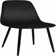 Décoshop26 - Chaise de salle à manger x1 design simple avec pieds en métal noir assise en velours noir 10_0002063 - noir métal 3000250822961