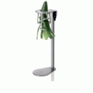 Éplucheur à concombres en inox sur pied - épluchage parfait sans perte - dimensions 140x215x510 mm Éplucheur à concombres en inox sur pied - épluchage parfait sans perte - dimensions 140x215x510 mm