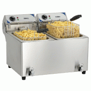 Friteuse électrique 2x10 litres avec vanne de vidange Casselin