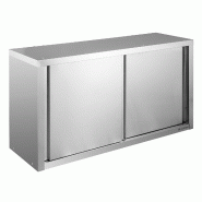 GastroHero Armoire murale suspendue avec portes coulissantes Basic 12, AISI 201 - inox WHS-BASIC12