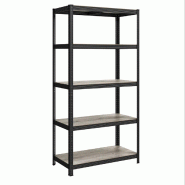 Helloshop26 - Étagère charge lourde métallique 200 x 100 x 50 cm 5 niveaux charge totale 875 kg (175 kg/niveau) étagère de rangement 12_0005598 -