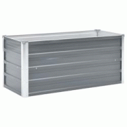 Helloshop26 - Jardinière lit surélevé plantes fleurs jardin acier galvanisé 100 x 40 x 45 cm gris 02_0001085 - 3000074441539 Helloshop26 - Jardinière lit surélevé plantes fleurs jardin acier galvanisé 100 x 40 x 45 cm gris 02_0001085 - 3000074441539
