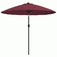 Helloshop26 - Parasol d'extérieur avec mât en aluminium 270 cm bordeaux 02_0008221 - aluminium 3000439724635