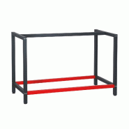 Helloshop26 - Pied établi 125 cm acier anthracite rouge support bureau emballage atelier 16_0002508 - rouge acier 3000052431538