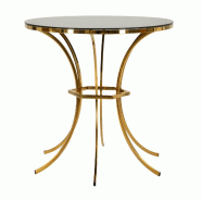 Mauro Ferretti Table De Salle À Manger Shanty Glam Avec Plateau En Verre Et Structure En Métal Doré Et Noir - 100 X 100 X 80 Cm - Design Moderne - Mauro Ferretti Table De Salle À Manger Shanty Glam Avec Plateau En Verre Et Structure En Métal Doré Et Noir - 100 X 100 X 80 Cm - Design Moderne -