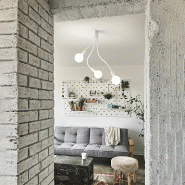 Plafonnier en caoutchouc série 6678, blanc, diamètre 39 cm, hauteur 81 cm, 3 douilles E27 60 W max, design moderne et élégant - Perenz - blanc 6678 B