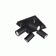 Plafonnier Led 4 lampes culot GU10 noir - Trio - Marley IV - noir 4017807408676