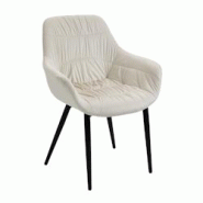 SalesFever Fauteuil | Velours (100% polyester) | L 63 x P 61 x H 81,5 cm | crème - beige multi-matériau 396841 SalesFever Fauteuil | Velours (100% polyester) | L 63 x P 61 x H 81,5 cm | crème - beige multi-matériau 396841