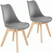 TecTake GmbH tectake Lot 2 chaises salle à manger style scandinave forme ergonomique gris - 406093 - gris plastique polypropylène 406093 TecTake GmbH tectake Lot 2 chaises salle à manger style scandinave forme ergonomique gris - 406093 - gris plastique polypropylène 406093