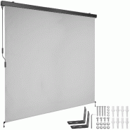 Tectake Store banne verticale ELOISE avec 2 supports muraux - 200 x 250 cm, gris clair - 406147 - gris polyester 406147 Tectake Store banne verticale ELOISE avec 2 supports muraux - 200 x 250 cm, gris clair - 406147 - gris polyester 406147