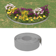 Vidaxl bordures de jardin 2 pcs gris 10 m 15 cm polyéthylène 3155440