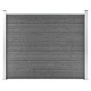 Vidaxl panneau de clôture wpc 180x146 cm gris 148982