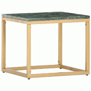 VidaXL Table basse Vert 40x40x35 cm Pierre véritable et texture marbre Modèle Apex Plus - 286437