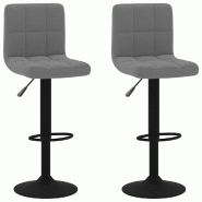 VidaXL Tabourets de bar lot de 2 gris foncé velours Modèle Aero Évasion Pro - 334306