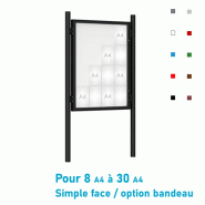 Vitrine 1000 poteaux ronds diam. 76 mm