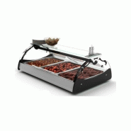 Vitrines chaude MAXISELF - Bain Marie - 3 bacs GN 1/1 - Libre Service - CMX3 | Sayl Barcelona - noir 674005068596