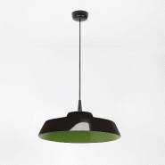 Zafferano Circus Black Suspension Led, Design Artisanal En Céramique Verte, Diamètre 35 Cm, Hauteur Réglable Jusqu'À 300 Cm, 8W, 3000K - vert 8054