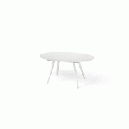 AQA Design Table extensible GRACE en métal et MDF L.160/200 P.93 H.75 MP03137 - blanc Bois manufacturé MP03137