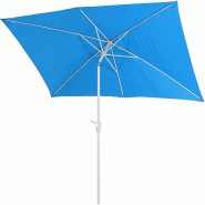 Décoshop26 - Parasol de jardin 2x3m rectangulaire inclinable polyester/aluminium 4,5kg bleu 04_0003890 - bleu aluminium 3000535732695