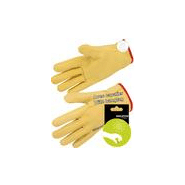 Gant tout fleur de bovin. Coloris jaune.Serrage élastique. Gant tout fleur de bovin. Coloris jaune.Serrage élastique.