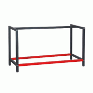 Helloshop26 - Pied établi 150 cm acier anthracite rouge support bureau emballage atelier 16_0002509 - rouge acier 3000052441537