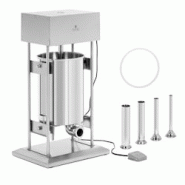 Helloshop26 - Poussoir à saucisses 20 litres électrique avec 4 tubes de remplissage acier inoxydable 14_0009759 - 3000221825205 Helloshop26 - Poussoir à saucisses 20 litres électrique avec 4 tubes de remplissage acier inoxydable 14_0009759 - 3000221825205