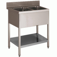 ITALCONCEPT L2G Plonge Inox Soudee, 2 Bacs 850mm x 1400mm x 700 mm - 3616350006851