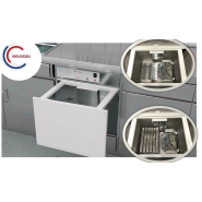 Laveur automatique à ultrasons SNC Slide 30 K7 - Modèle tiroir incorporable sous plan de travail vrac/cassettes - Gamasonic