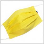 Mask3p-jaune-citron - masque en tissu - vdm - 100% coton