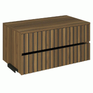 Meuble 2tiroirsQV Vertigo T03 Noir L87xP48,5xH41,8cm - supp.Crém.Noir olivier