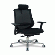 Piqueras y Crespo Silla Mardos traslack malla negra bali negro brazo 3D cabecero perchero base alum ruedas engomadas - noir multi-matériau 392TKB840B