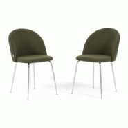 RATTATAN Lot de 2 chaises d’intérieur en velours côtelé avec pieds en métal, rembourrées pour cuisine, salle à manger, bar ou restaurant – S RATTATAN Lot de 2 chaises d’intérieur en velours côtelé avec pieds en métal, rembourrées pour cuisine, salle à manger, bar ou restaurant – S