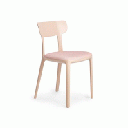 Lot de 6 chaises polyvalentes Canova et assise tapissée Lot de 6 chaises polyvalentes Canova et assise tapissée