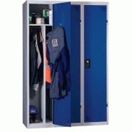 Vestiaire industrie salissante 3 cases monobloc Bleu Vestiaire industrie salissante 3 cases monobloc Bleu
