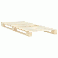 VidaXL Cadre de lit de palette sans matelas 90x200 cm bois pin massif Modèle Termonis - 285234