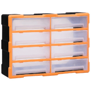 Vidaxl organisateur multi-tiroirs avec 8 grands tiroirs 52x16x37 cm 149599