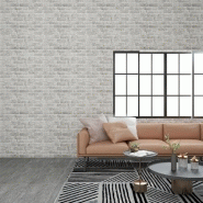 Vidaxl panneaux muraux 3d design de brique gris clair 11 pcs eps 147199