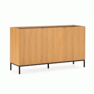 VS Venta-stock Buffet Curva 3 portes couleur Chêne - marron Bois manufacturé I24099