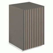 Angle de comptoir Vertigo T03 MDF naturel et anthracite 60x60x93 cm