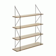 Atmosphera Étagère Murale en Bois et Métal 60 x 80 cm - beige 3560237554105 Atmosphera Étagère Murale en Bois et Métal 60 x 80 cm - beige 3560237554105