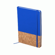 Bloc-notes bleu liège naturel avec simili cuir - 5601316781697