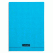 Calligraphe Lot de 10 Cahier Ligne 8000 24x32, 96p./48 feuilles 90 g/m² piquées, couv. PP bleue, quadrillé 5x5 - 3210330183824
