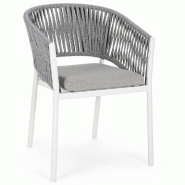 Chaise avec accoudoir Florencia blanc WG20 57 x 60 x 80 cm - par 4