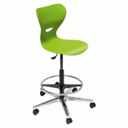 Chaise Haute Pivotante avec Lift à Gaz - Assise Ergonomique 3D et Réglable en Hauteur - EWS.27