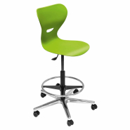 Chaise Haute Pivotante avec Lift à Gaz - Assise Ergonomique 3D et Réglable en Hauteur - EWS.27