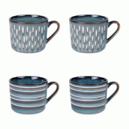 Coffret de 4 mugs Helsinki bleu 44 cl - Rond Grès Table Passion 13.5x cm - bleu Grès 3106232282584 Coffret de 4 mugs Helsinki bleu 44 cl - Rond Grès Table Passion 13.5x cm - bleu Grès 3106232282584