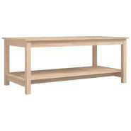 Décoshop26 - Table basse de salon design rustique 110 x 55 x 45 cm bois massif de pin non traité DEC037003 - Bois massif 3000263041168